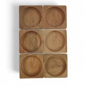 پیاله چوبی مربع کد WD6303