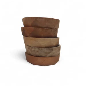 پیاله چوبی طرح الماسی کد WD6304