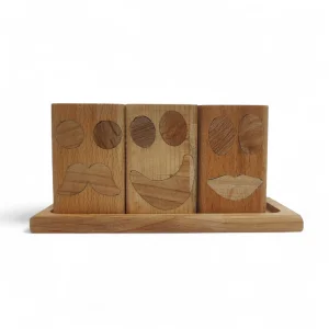 ست نمکدان فلفلدان و جا خلالی چوبی کد WD6305