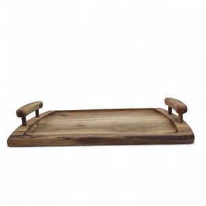 سینی پذیرایی چوبی مستطیل با دسته کد WD6315