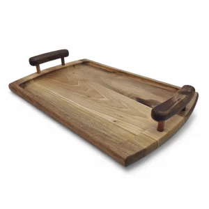 سینی پذیرایی چوبی مستطیل با دسته کد WD6315