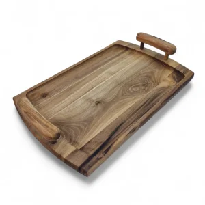 سینی پذیرایی چوبی مستطیل با دسته کد WD6315