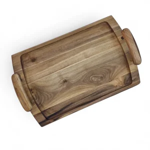 سینی پذیرایی چوبی مستطیل با دسته کد WD6315