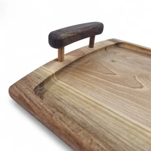 سینی پذیرایی چوبی مستطیل با دسته کد WD6315