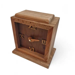 ساعت رومیزی چوبی کلاسیک مربع کد WD6322