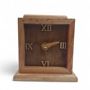 ساعت رومیزی چوبی کلاسیک مربع کد WD6322