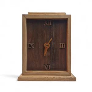 ساعت رومیزی چوبی کلاسیک مستطیل کد WD6323