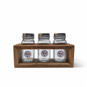 جا ادویه سه تایی چوبی کد WD6339