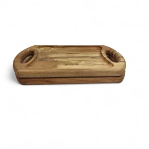 سینی چوبی مستطیل دسته دار کد WD6347
