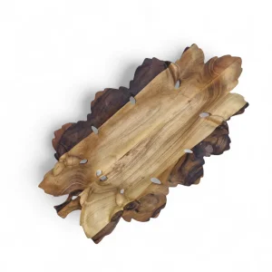 دیس چوبی طرح برگ کد WD6349