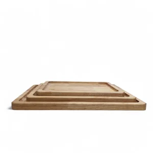 ست سینی چوبی سه تایی بدون دسته کد WD6374