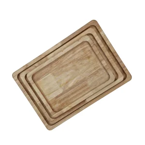 ست سینی چوبی سه تایی بدون دسته کد WD6374