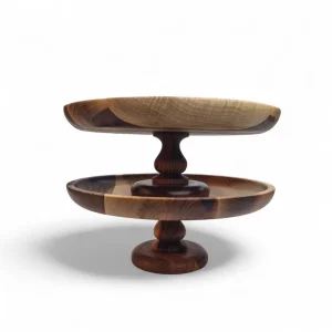 شیرینی خوری چوبی پایه دار گرد کد WD6355