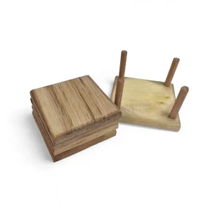 زیر لیوانی چوبی 4 تایی با استند کد WD6357