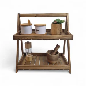 استند پاسماوری چوبی دو طبقه کد WD6363