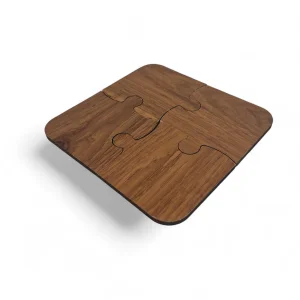 زیر لیوانی چوبی اقتصادی طرح پازل کد WD6367