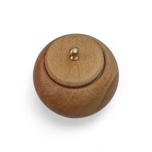 شکلات خوری چوبی در دار دسته برنجی کد WD6373