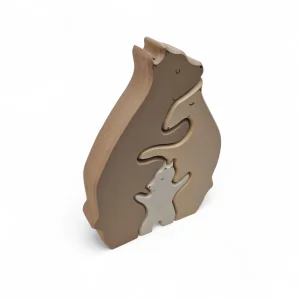 مجسمه پازلی چوبی طرح خرس  کد WD6381