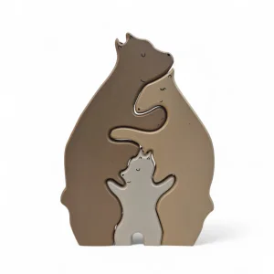 مجسمه پازلی چوبی طرح خرس  کد WD6381