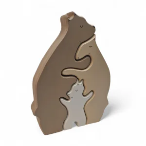 مجسمه پازلی چوبی طرح خرس  کد WD6381