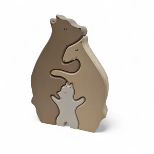 مجسمه پازلی چوبی طرح خرس  کد WD6381