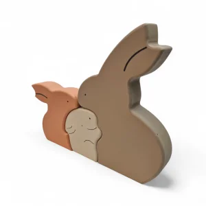 مجسمه پازلی چوبی طرح خرگوش  کد WD6383