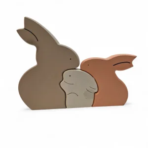 مجسمه پازلی چوبی طرح خرگوش  کد WD6383