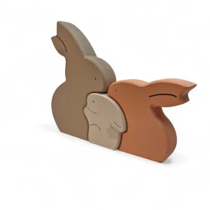 مجسمه پازلی چوبی طرح خرگوش  کد WD6383