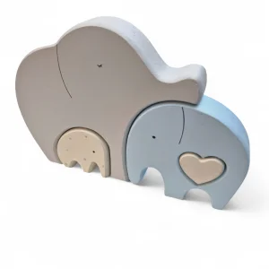 مجسمه چوبی پازلی طرح فیل کد WD6384