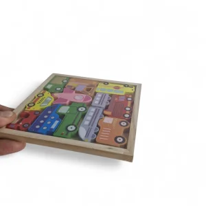 پازل چوبی کودک طرح ماشین کد WD6400