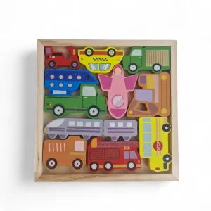 پازل چوبی کودک طرح ماشین کد WD6400