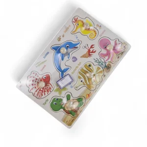 پازل چوبی کودک طرح حیوانات دریایی کد WD6399