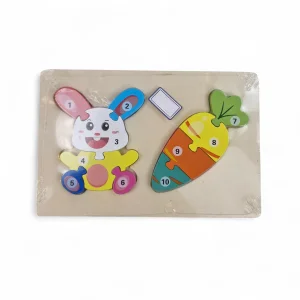 پازل شماره دار دو تایی طرح خرگوش  کد WD6398