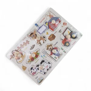 پازل چوبی دکمه ای طرح مزرعه کد WD6397