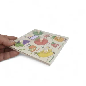 پازل چوبی دکمه ای طرح میوه کد WD6396