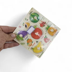 پازل چوبی دکمه ای طرح میوه کد WD6396