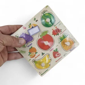 پازل چوبی دکمه ای طرح میوه کد WD6396