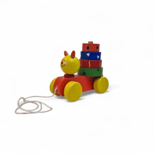 حلقه هوش چوبی چرخدار حیوانات کد WD6387