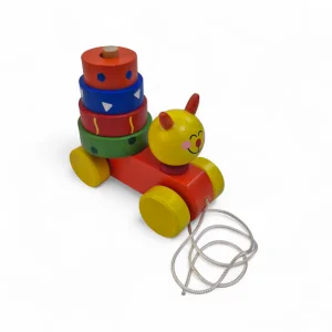 حلقه هوش چوبی چرخدار حیوانات کد WD6387