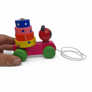 حلقه هوش چوبی چرخدار حیوانات کد WD6387