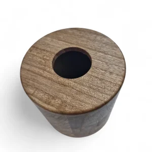 جا دستمال چوبی استوانه گردو کد WD5893