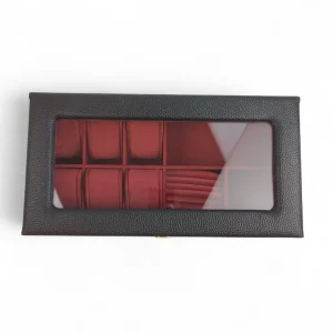 جعبه جواهر و ساعت چرمی آنیل  کد BC5510