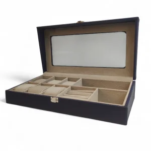 جعبه جواهر و ساعت چرمی آنیل  کد BC5510