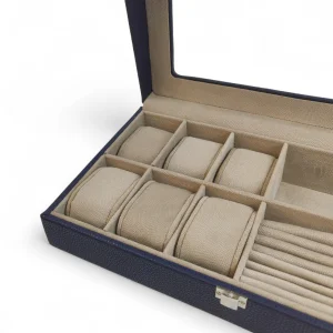 جعبه جواهر و ساعت چرمی آنیل  کد BC5510