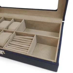 جعبه جواهر و ساعت چرمی آنیل  کد BC5510