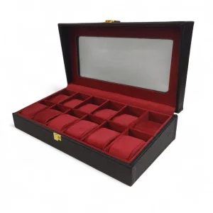 جعبه ساعت 12 تایی چرمی هرمس کد BC5514