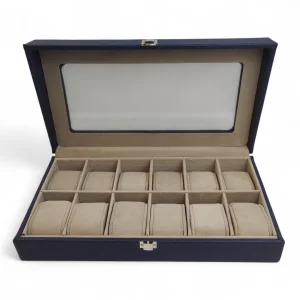 جعبه ساعت 12 تایی چرمی هرمس کد BC5514