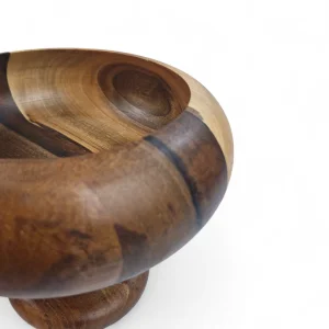 کاسه چوبی پایه دار میوه  کد WD6199