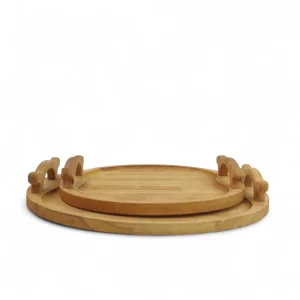 سینی گرد چوبی کد WD5619