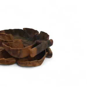 اردوخوری طرح برگ انگور رگه دار چوبی کد WD5677